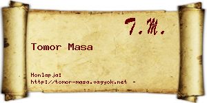 Tomor Masa névjegykártya